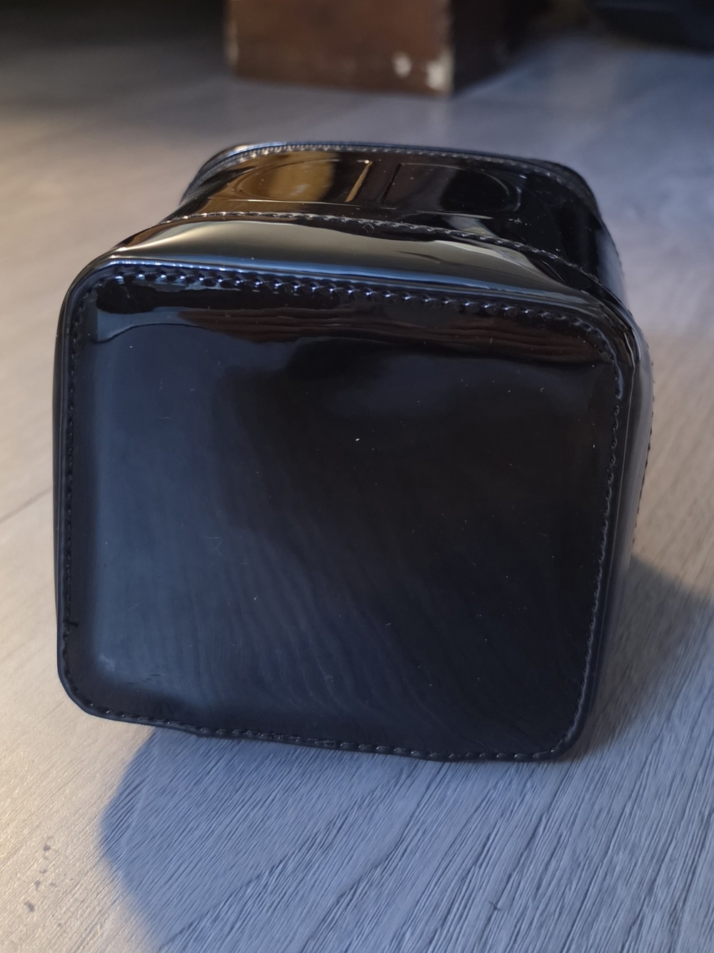 Dior Black Patent Leather Cosmetic Case with Embossed CD - Picture 4 of 11